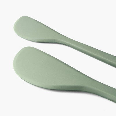 2pc Silicone Spatula Set Sage Green - Figmint: Kitchen Utensil Set, Dishwasher-Safe, Adult Use