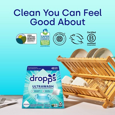 Dropps Dish UltraWash Biobased Detergent Pods - Unscented - 48ct