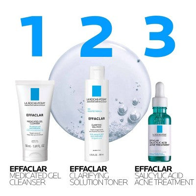 La Roche Posay Effaclar Acne Face Cleanser Medicated Gel Face Cleanser with Salicylic Acid for Acne Prone Skin - 1.69 fl oz