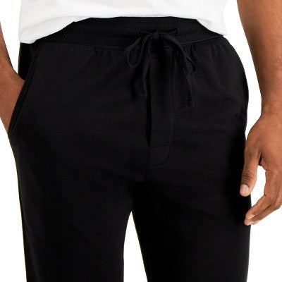Hanes Premium Men's French Terry Jogger Pajama Pants - Black M
