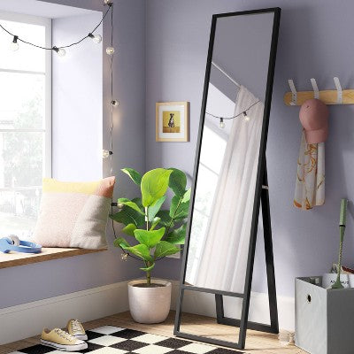 14"x58" Easel Mirror Black - Room Essentials (LOCAL PICKUP ONLY)