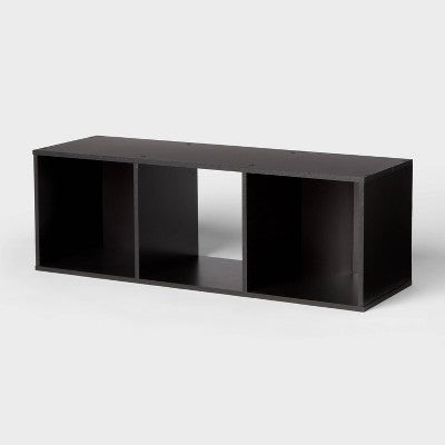 3 Cube Decorative Book Shelf Black- Brightroom (LOCAL PICKUP ONLY)