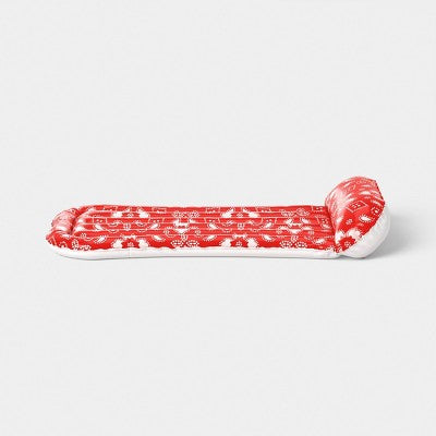 Pool Lounge Mat Bandana Pattern Pool Loungers - Sun Squad Red