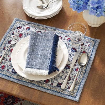Floral and Chambray Double Sided Placemat - Threshold