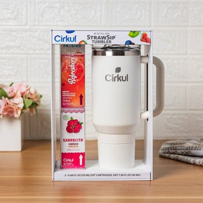 Cirkul Pearl All-Day StrawSip Tumbler Starter Kit - 40oz