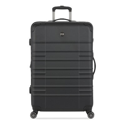 SWISSGEAR Cascade II Hardside Large Checked Spinner Suitcase - Black: (LOCAL PICKUP ONLY)