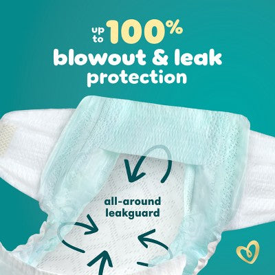 Pampers Swaddlers Sensitive Disposable Diapers Massive Pack - Size 4 - 164ct: 15 to 34 Lbs, Polypropylene, Spandex
