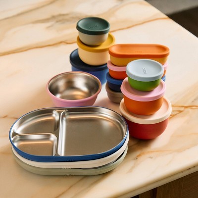 Lalo Stainless Nesting Snack Bowls - Picnic Party - 3pk