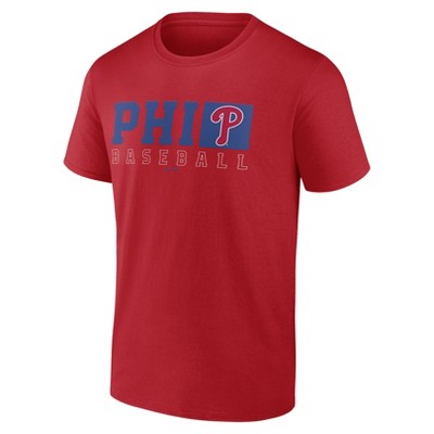 MLB Philadelphia Phillies Men's Short Sleeve Core T-Shirt - S: 100% Cotton,
