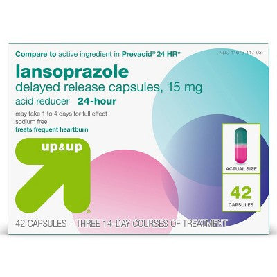 Lansoprazole 15mg Acid Reducer Delayed Release Capsules - 42ct - up&up