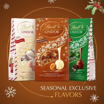 Lindt LINDOR Christmas Snickerdoodle Chocolate Candy Truffles - 5.1oz