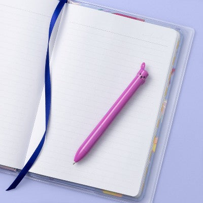 6ct Character Cat Pen Set - More Than Magic: Cute & Fun Kids Ballpoint Pens, 1.0mm, Pink, Blue, Purple Ink