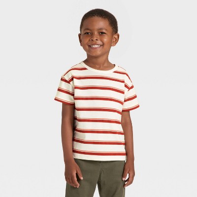 Toddler Boys' Short Sleeve T-Shirt Cat & Jack Cream/Red 12M