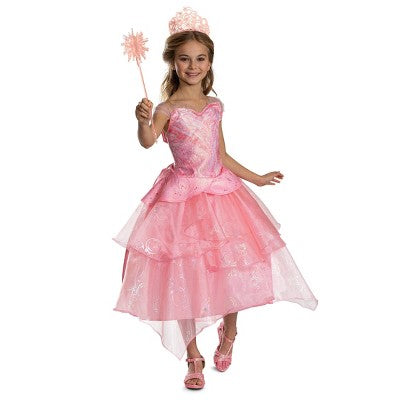 NBCUniversal Girls' Wicked the Musical Glinda Upland Classic Costume Dress Pink 10-12