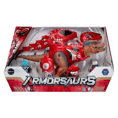 Armorsaurs Armor-Up Dinosaur Ajax Figure with 7 Removable Armor Pieces Tail-Triggered Chomp Pilot Pod Compatible