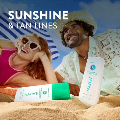 Native Mineral Sunscreen with Zinc Oxide - Tropical Breeze - SPF 30 - 7oz: Whole Body, Moisturizing, Vegan