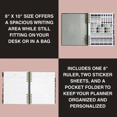 Altitude 2025-2026 15 Months Planner 8"x10" Monthly/Weekly Dark Sage