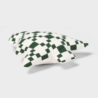 Holiday Tree Shaped Decorative Throw Pillow Green - Threshold