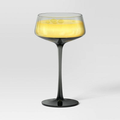9.8oz Cocktail Coupe Glass Gray - Threshold: Hand Blown, Dishwasher-Safe, Recycled Content, Cold Beverages