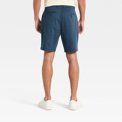Men's 9" Flat Front Shorts - Goodfellow & Co Navy Blue 36
