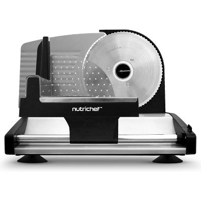 NutriChef Electric Meat Slicing Machine Precision Slicing for Meat, Cheese, and More – Efficient and Easy to Use