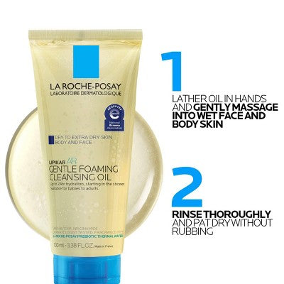 La Roche Posay Lipikar Oil - 3.38 fl oz: Non-Toxic, Contains Shea Butter, For Sensitive Skin, Facial Cleanser