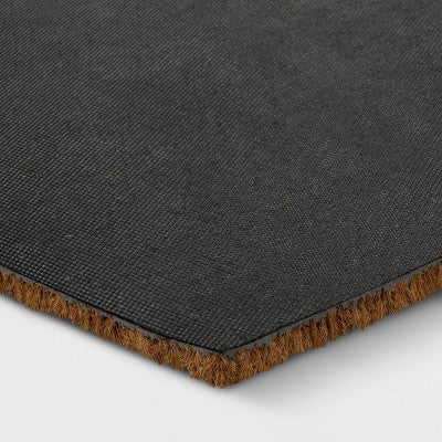 1'4"x2'4" Oh Hello Rectangular Outdoor Doormat Black - Room Essentials (LOCAL PICKUP ONLY)