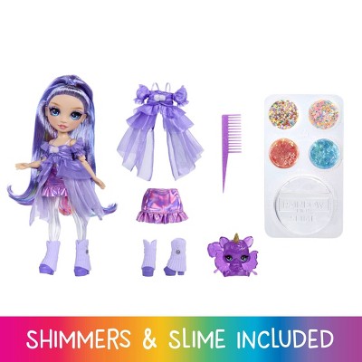 Rainbow High Rainbow Shimmers with Slime - Violet, Purple 11" Create a Rainbow
