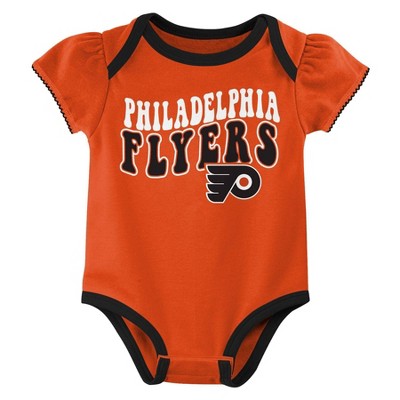 NHL Philadelphia Flyers Infant Girls' 3pk Bodysuits - 3-6M