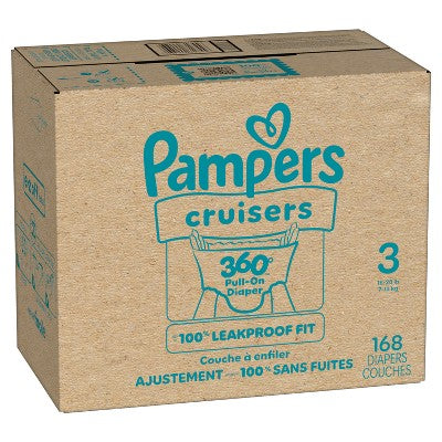 Pampers Cruisers 360 Disposable Diapers OMS Pack - Size 3 - 168ct