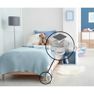 Slipstick Stack-Its 1" tall Clear Stackable Furniture and Chair Riser 3.5" Round: Floor Care Accessories, 8 Pack