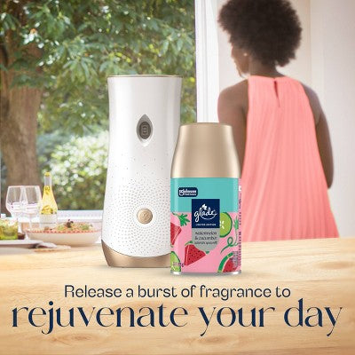 Glade Automatic Spring Scent Air Freshener Room Spray - Watermelon & Cucumber - 6.2oz: Paraben-Free, Disposable, Aerosol, Battery-Powered
