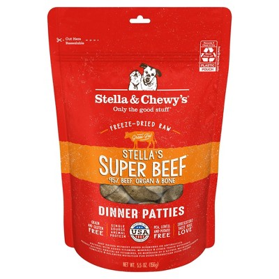 Stella & Chewy's Stella's Super Beef Flavor Patties Dry Dog Food - 5.5oz