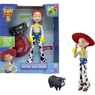 Disney and Pixar Toy Story 5 Critter Talk Jessie, 12" Action Figure Toy & JD Pig, 35 Sounds
