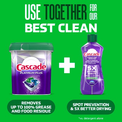Cascade Clean + Dry Booster Dishwasher Rinse Aids - 16 fl oz