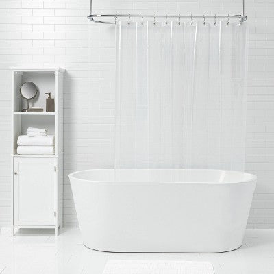 3pk PEVA Medium Weight Shower Liner Clear - Threshold