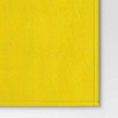 Solid Colored Plush Throw Blanket Vibrant Yellow - Room Essentials