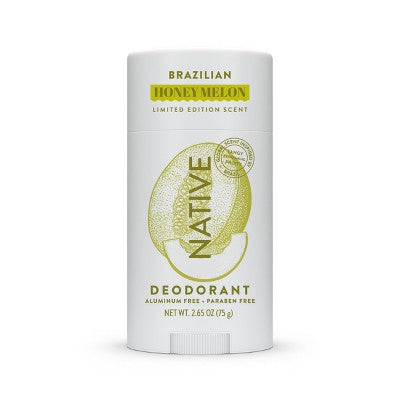 Native Limited Edition Aluminum-Free and Residue-Free Global Flavors Deodorant - Honey Melon - 2.65 fl oz