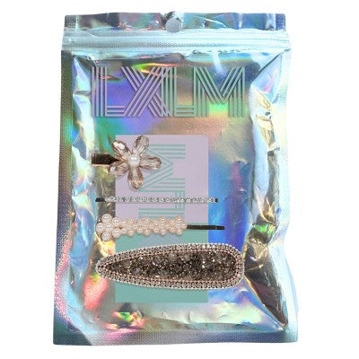 LXLM by Locks & Mane Floral Gemstone Barrette Set - 3ct