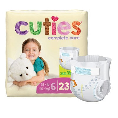 Cuties Complete Care Baby Baby Diaper Size 6, Over 35 lbs. CR6001, 23 Ct
