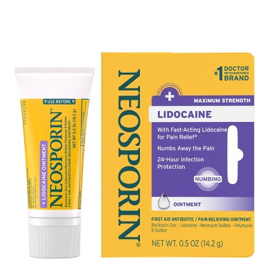 Neosporin + Lidocaine Antibiotic Treatment - 0.5oz