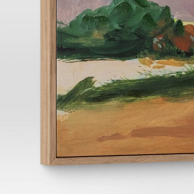 30" x 24" Landscape Framed Canvas Natural - Threshold (LOCAL PICKUP ONLY)