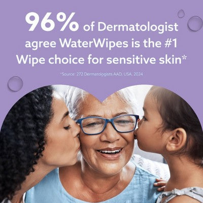 WaterWipes Sensitive+ Soothing Wipes, 3-In-1 Cleans,Soothes, 99% Water with Botanical Extract, Unscented & Hypoallergenic Baby Wipes, 240ct