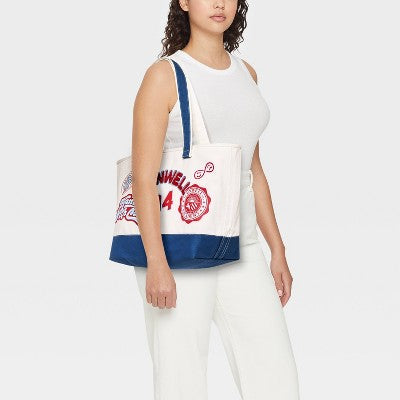 Unwell Handle Tote Bag - Blue