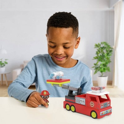 Tile Town Fire Truck Magnetic Tiles Set