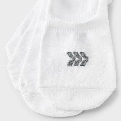 Women's Lightweight 4pk Liner Socks - All In Motion White 4-10: Nylon-Spandex Blend, Tagless, Seamless Toe, Machine Washable