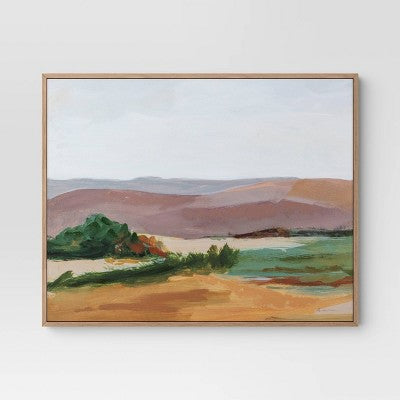 30" x 24" Landscape Framed Canvas Natural - Threshold (LOCAL PICKUP ONLY)