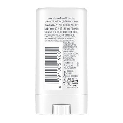 Dove Beauty Aluminum-Free Mini Deodorant Stick - Coconut and Pink Jasmine - Travel Size - 0.5oz