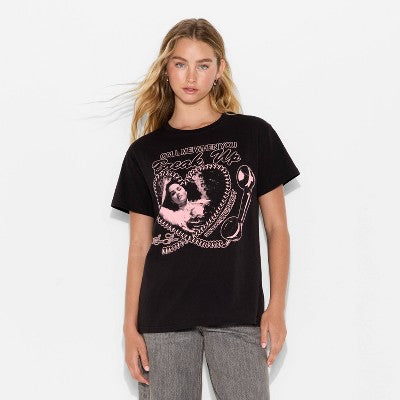 Women's Selena Gomez Call Me When You Break Up Short Sleeve Graphic T-Shirt - Black S