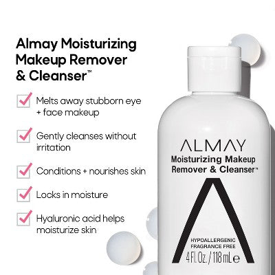 Almay Moisturizing Makeup Remover & Cleanser - 4 fl oz